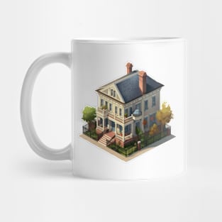 Southern Charleston House Isometric Design Mug